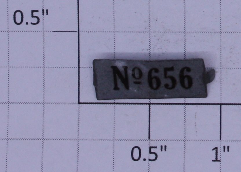 Lionel 656-1N  No. 656 Nickel Number Plate