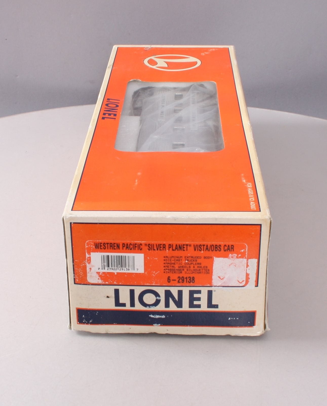 Lionel 6-29138 O Western Pacific California Zephyr "Silver Planet" Vista Dome LN/Box