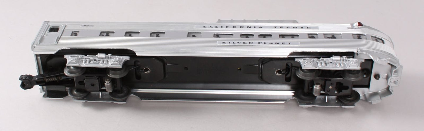 Lionel 6-29138 O Western Pacific California Zephyr "Silver Planet" Vista Dome LN/Box