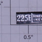 Lionel 225E-1 "225E Lionel Lines" Nameplate with Adhesive