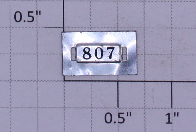 Lionel 807-8 Prewar Caboose Number Plate