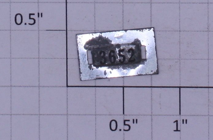 Lionel 3652-1 #3652 Nickel Numberplate