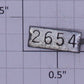 Lionel 2654-4 Nickel Number Plate
