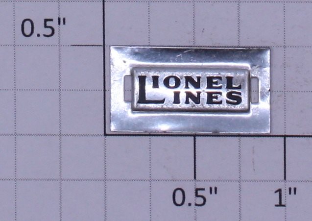 Lionel 812-2 Prewar Nickel Lionel Lines Nameplate w/ Tabs fits 812 814