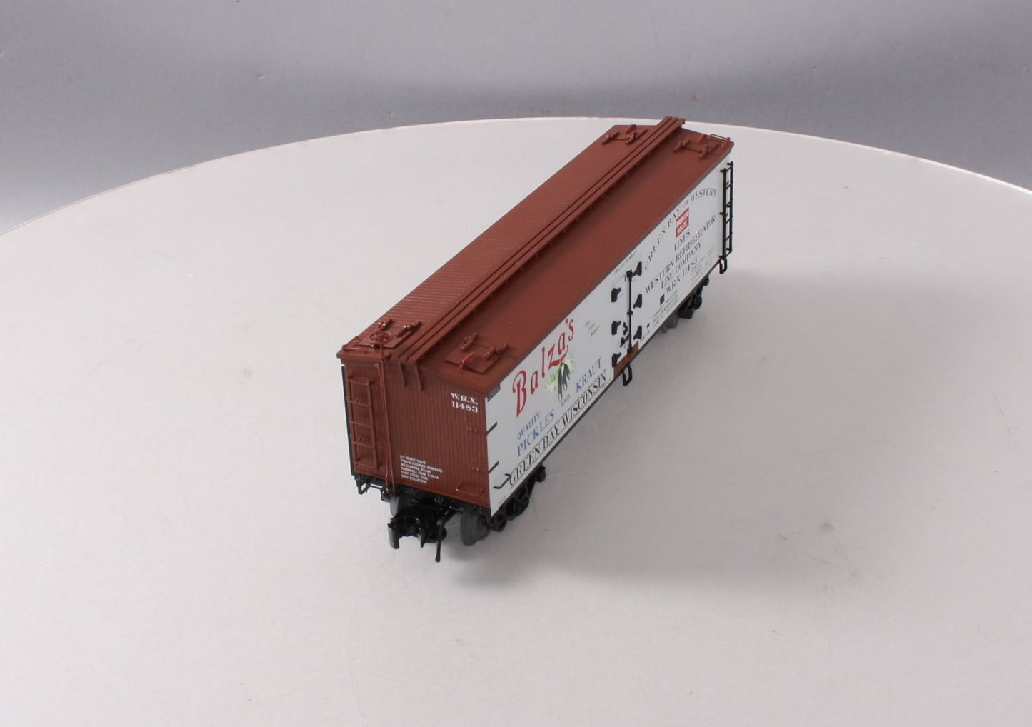 Atlas 8130-4 O Balza's Pickles 40' Wood Reefer Car #11483 (3 Rail) NIB