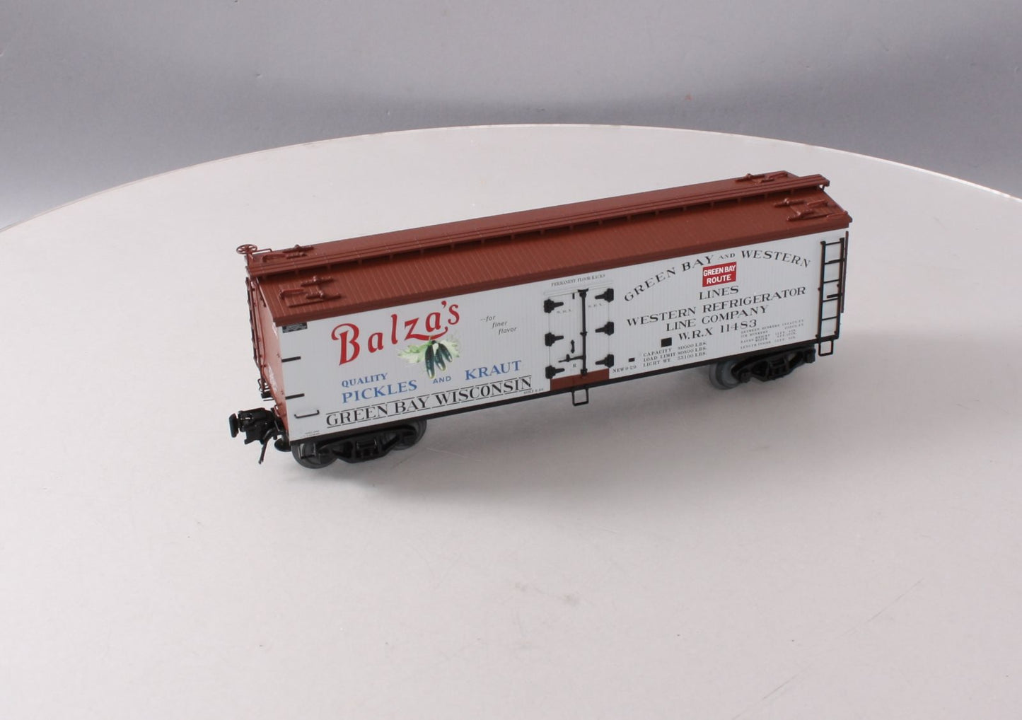 Atlas 8130-4 O Balza's Pickles 40' Wood Reefer Car #11483 (3 Rail) NIB