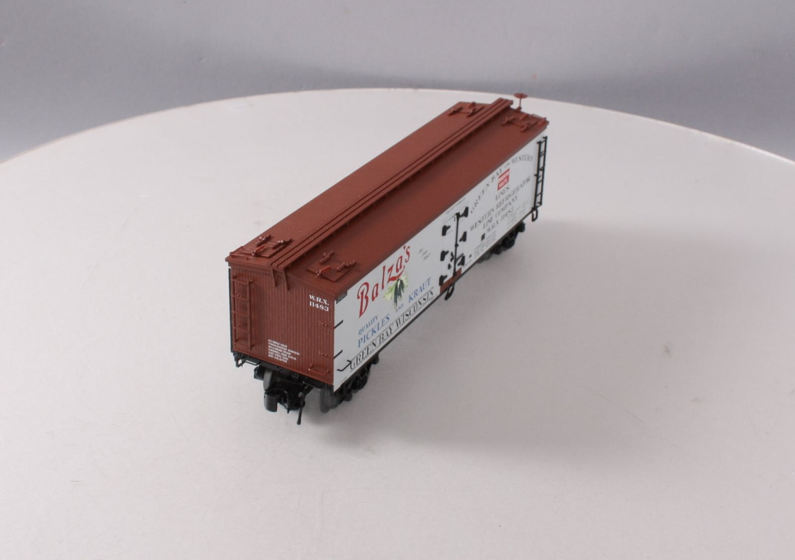 Atlas 8130-4 O Balza's Pickles 40' Wood Reefer Car #11483 (3 Rail) NIB