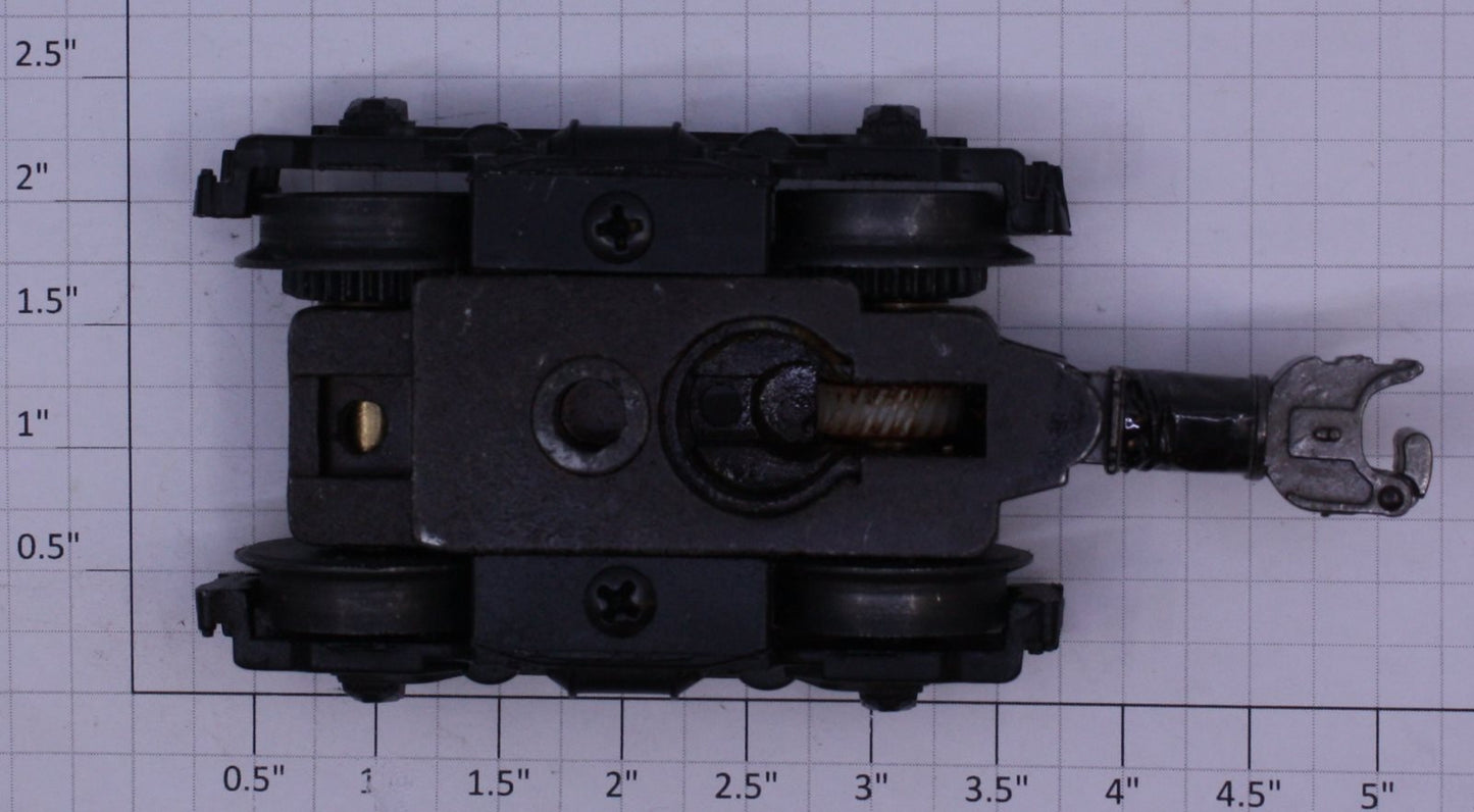 Lionel 8959-173X 4-Whl Mtr Trk / Black W/ Damaged Coil Coupler / Tmcc Nw-2