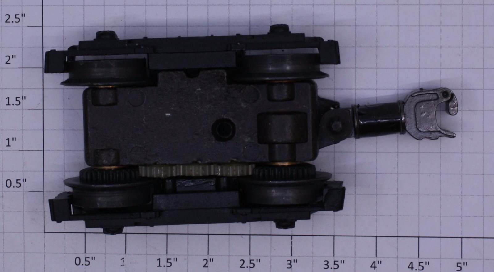 Lionel 8959-173X 4-Whl Mtr Trk / Black W/ Damaged Coil Coupler / Tmcc Nw-2