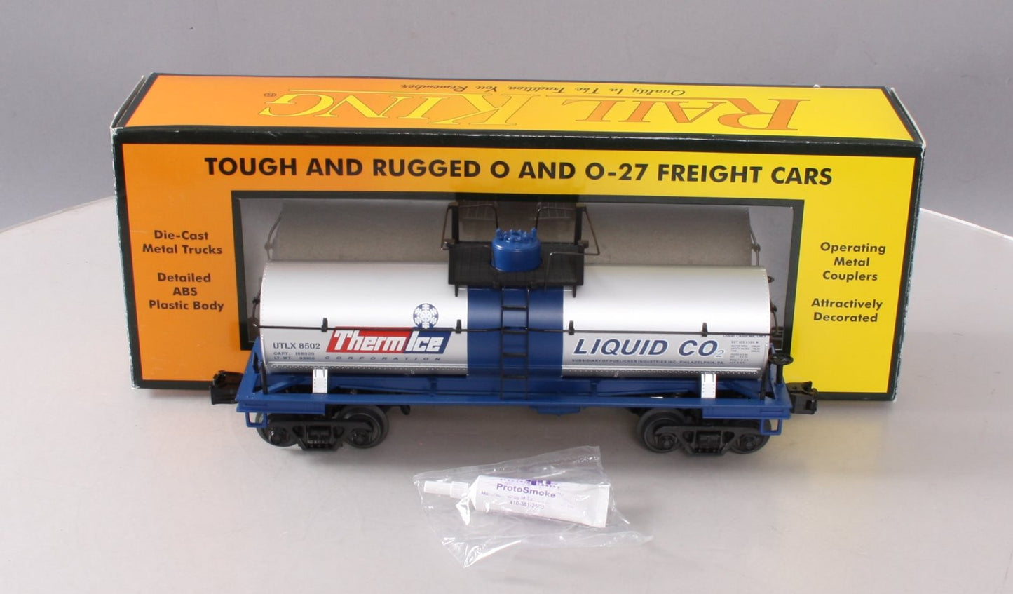 MTH 30-73389 O Therm Ice Smoking Tank Car #8502