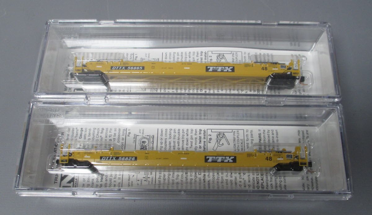 Micro Trains 99301760 N TTX Corporation 70' Husky Stack Well Car (Set of 16)