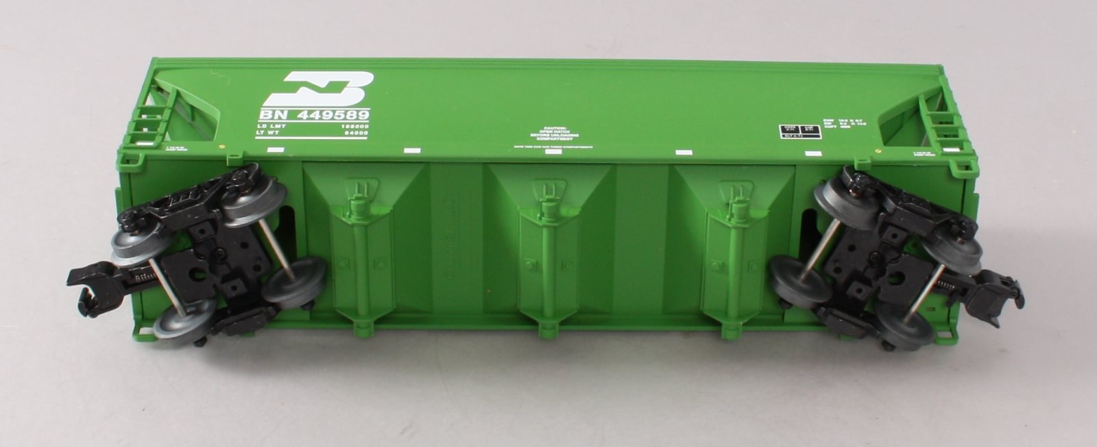 Lionel 3-18086 O Scale Burlington Northern 3-Bay Covered Hopper #449589 LN/Box
