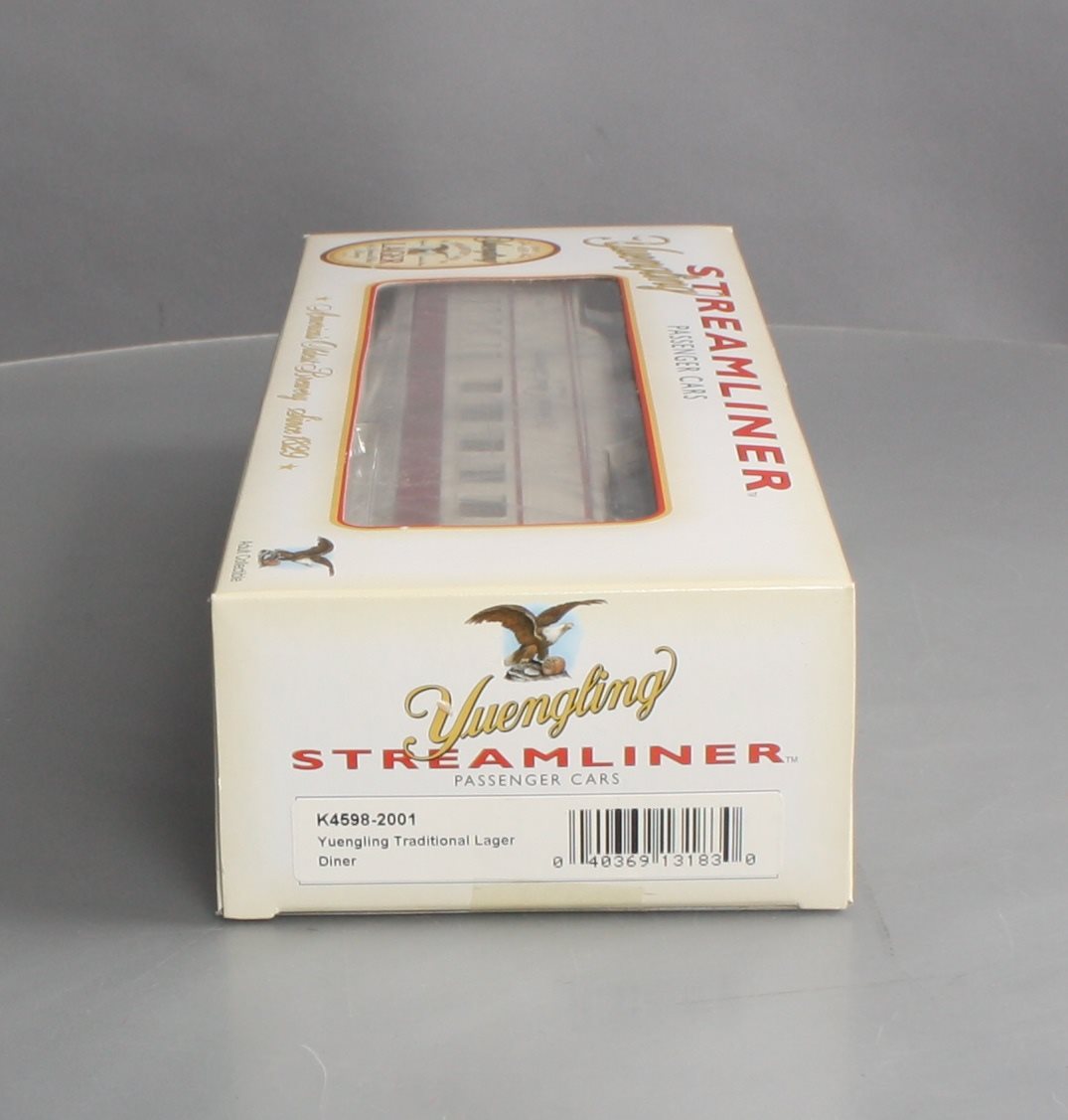 K-Line K4598-2001 O Yuengling Traditional Lager Streamliner Diner Car #2001 LN/Box
