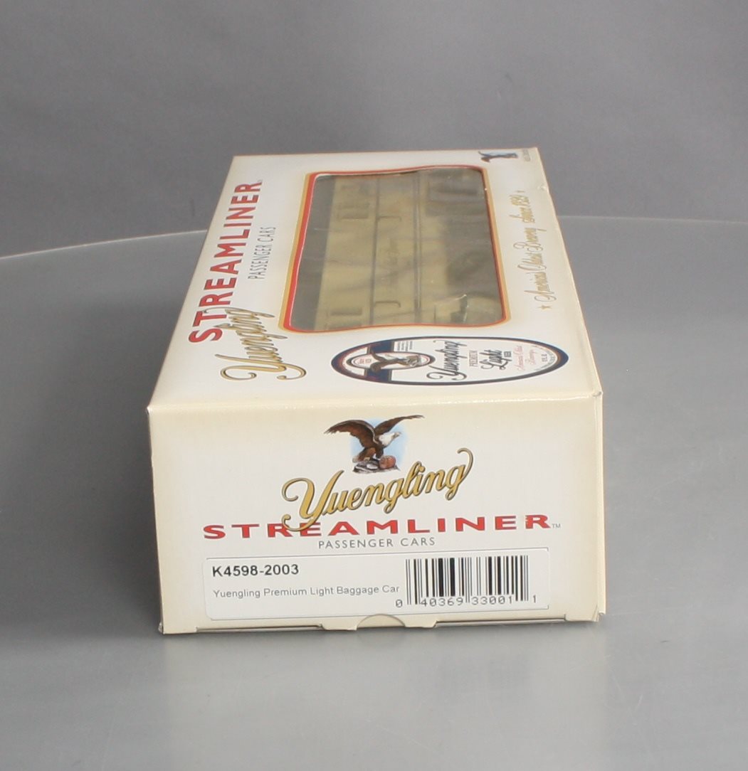 K-Line K4598-2003 O Yuengling "Premium Light" Streamliner Baggage Car #2003 LN/Box