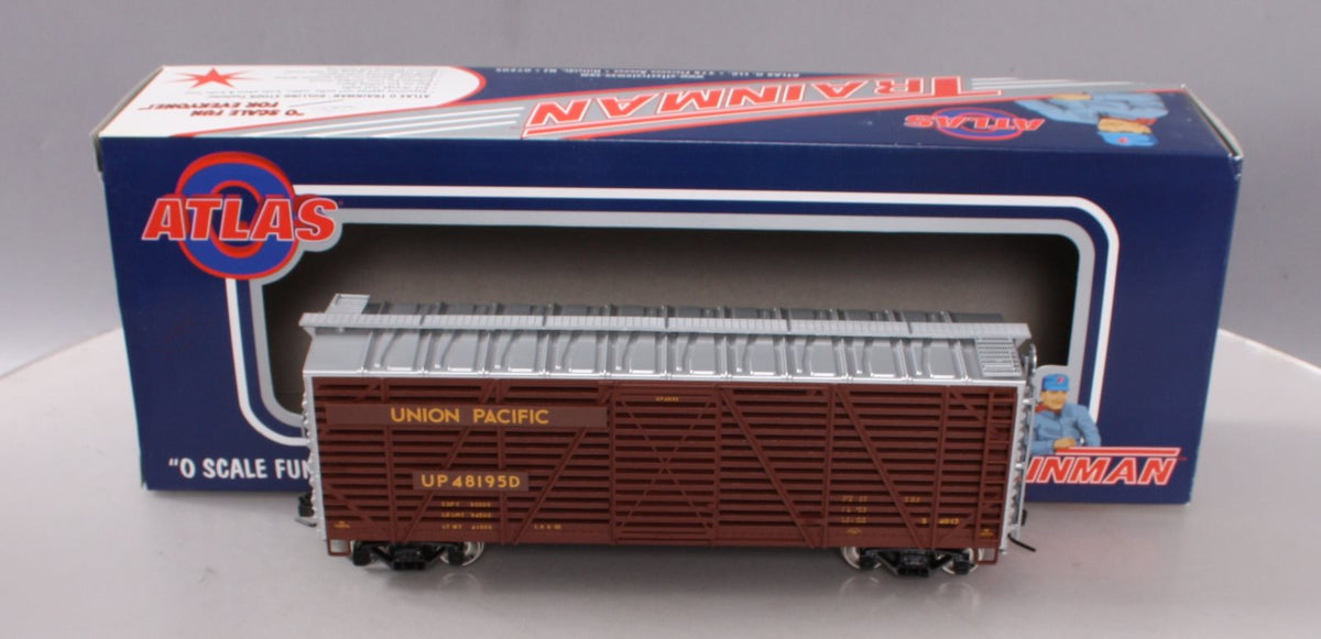 Atlas 0654-2 O Scale Union Pacific 40' Stock Car #48195 (2-Rail) LN/Box