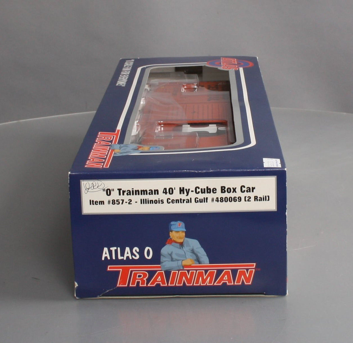 Atlas 857-2 O Scale ICG Trainman 40' Hy-Cube Box Car #480069 (2-Rail) EX/Box