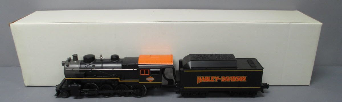 MTH 30-4181-1E O Gauge Harley-Davidson 2-8-0 Steam Engine & Tender with PS2 EX/Box