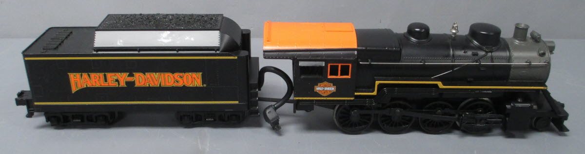 MTH 30-4181-1E O Gauge Harley-Davidson 2-8-0 Steam Engine & Tender with PS2 EX/Box