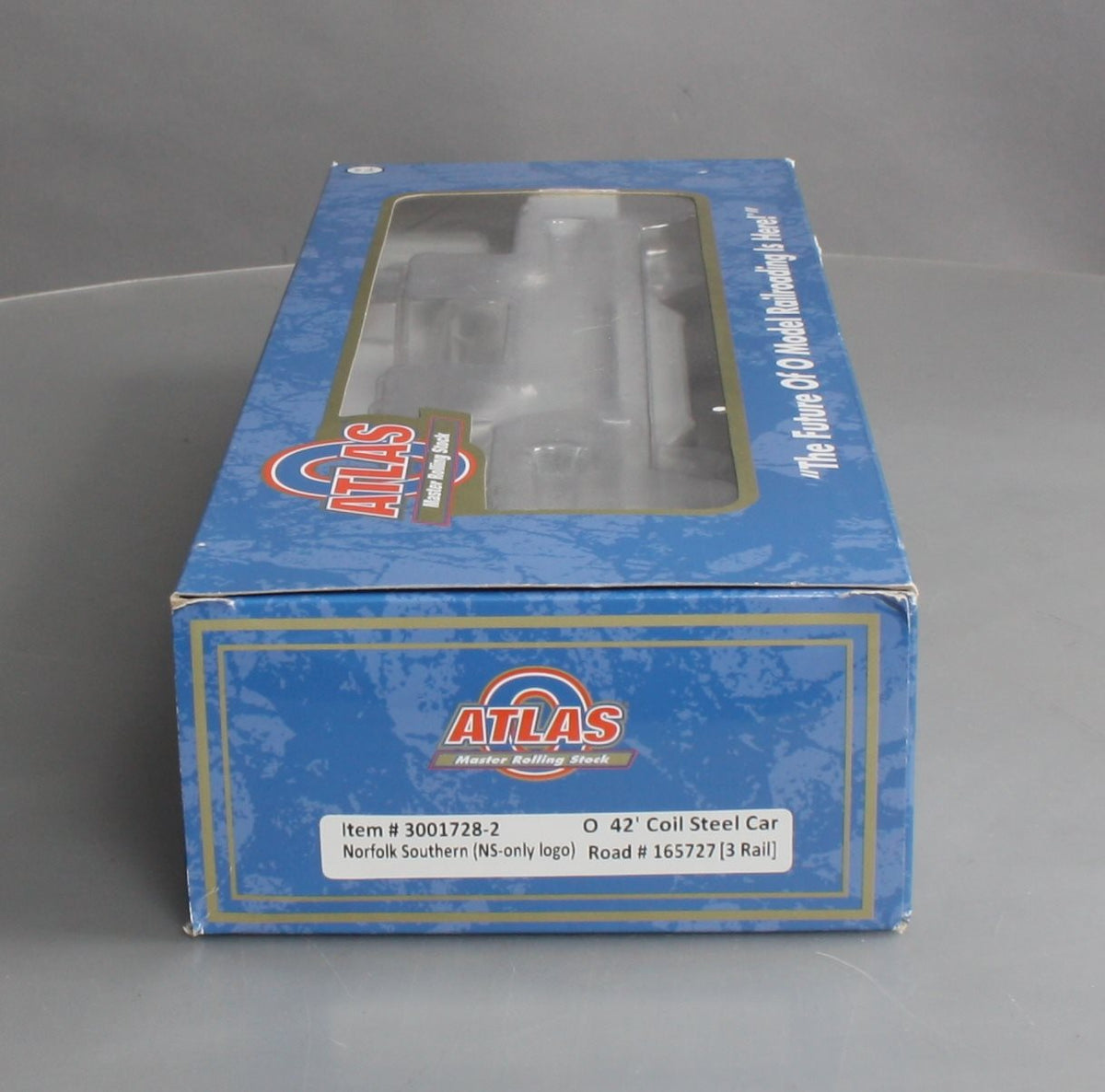 Atlas 3001728-2 O Norfolk Southern 42' Coil Steel Car #165727 (3 Rail) LN/Box