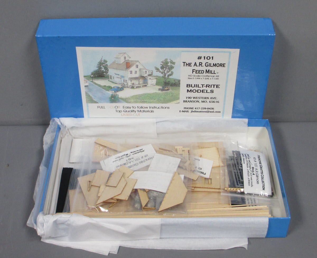 Built-Rite Models 101 HO Scale Laser Cut A.R. Gilmore Feed Mill Kit