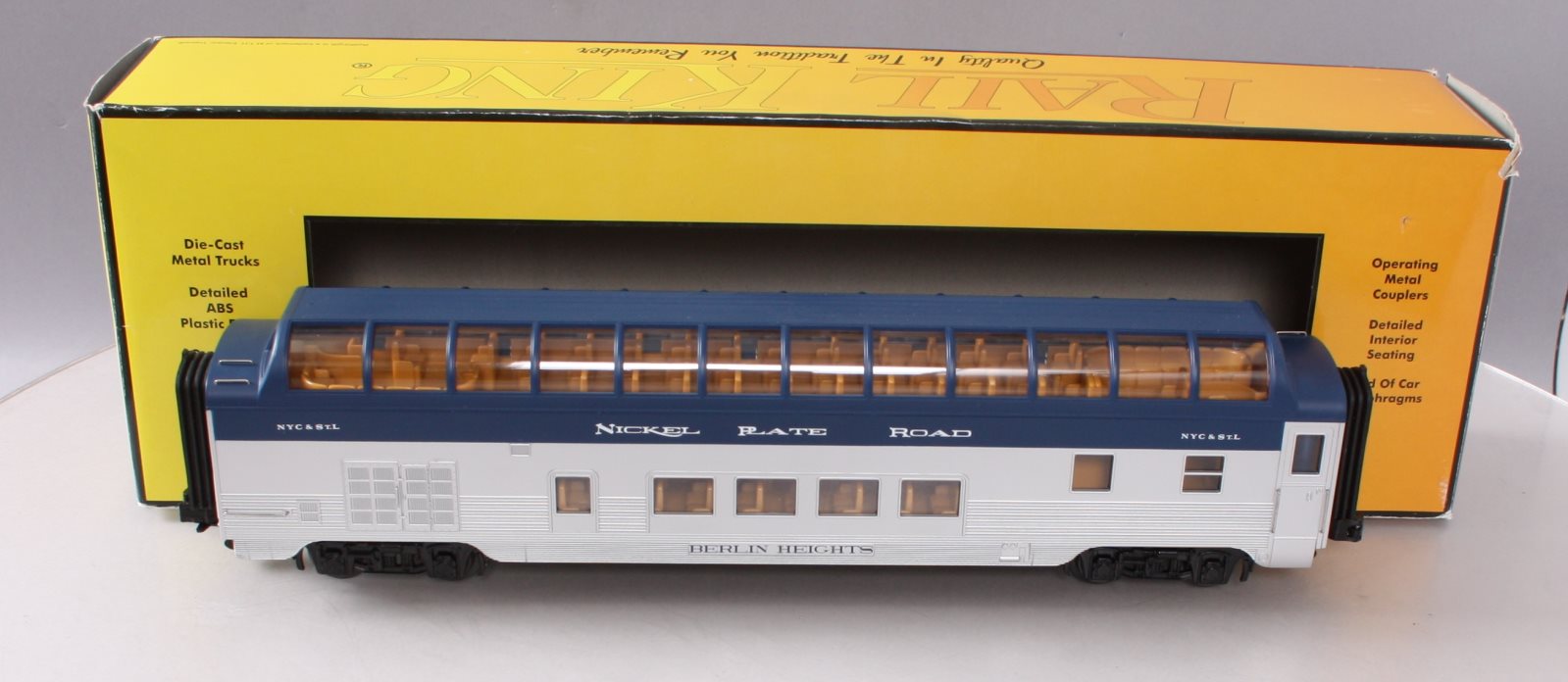 MTH 30-67808 O Nickel Plate Road 60' Streamline Full Vista Dome