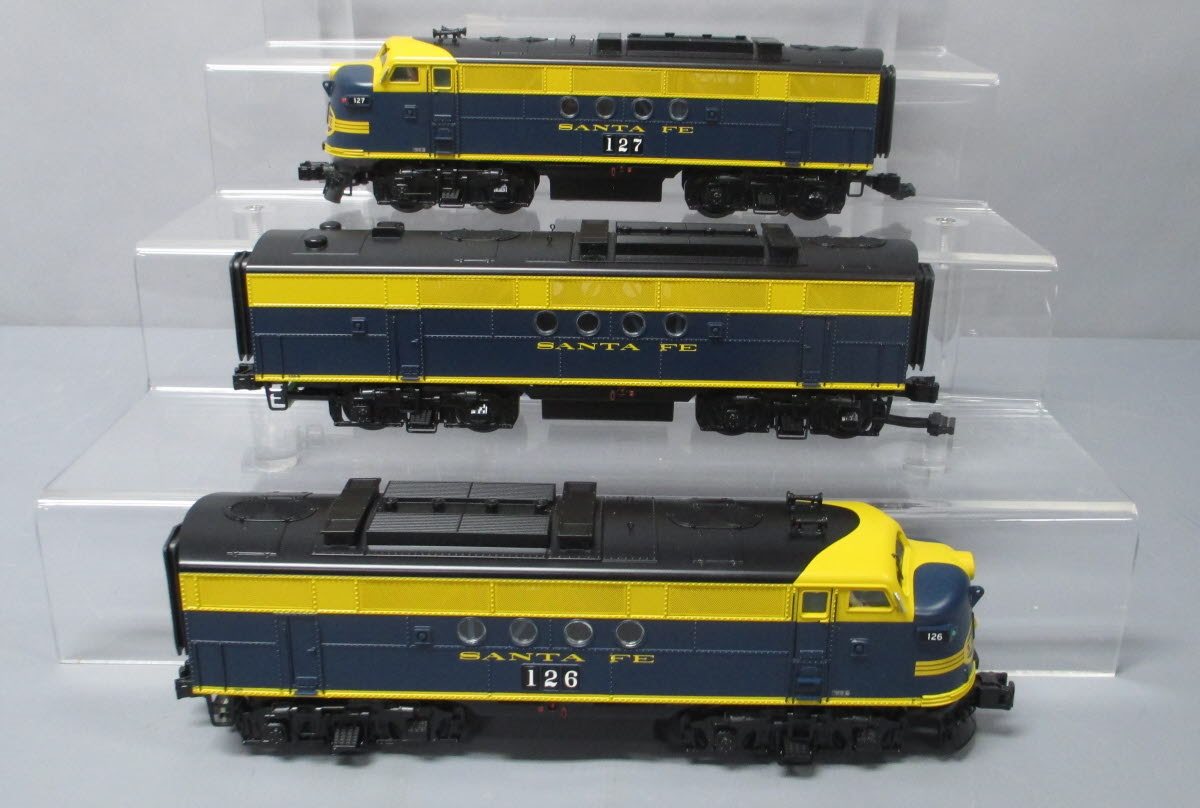 MTH 20-20162-1 O Gauge Santa Fe FT ABA Diesel Locomotive #126/127/126B w/PS2 LN/Box