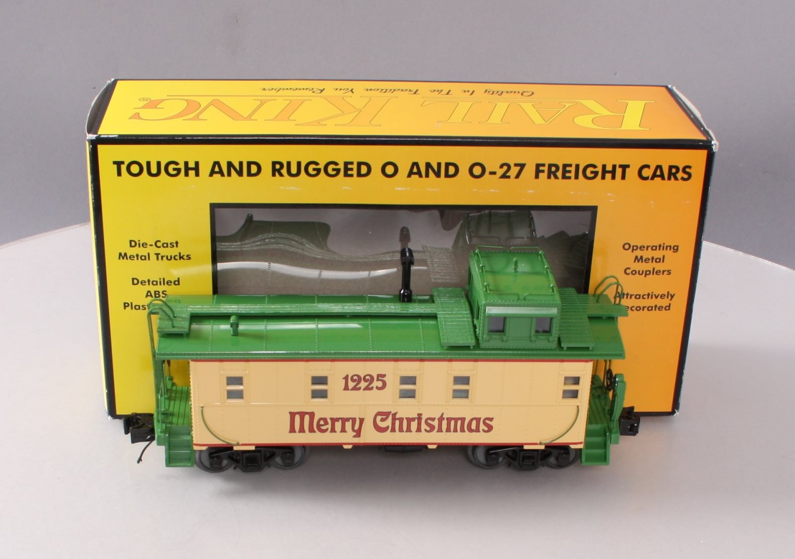 MTH 30-20288A O Gauge Christmas Offset Steel Caboose #1225 LN/Box