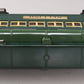 MTH 11-40080 Std. Gauge Lionel Lines "Mellish" Green Tinplate Comet Coach Car MT/Box