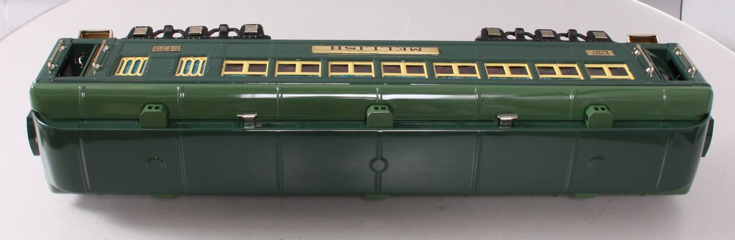MTH 11-40080 Std. Gauge Lionel Lines "Mellish" Green Tinplate Comet Coach Car MT/Box