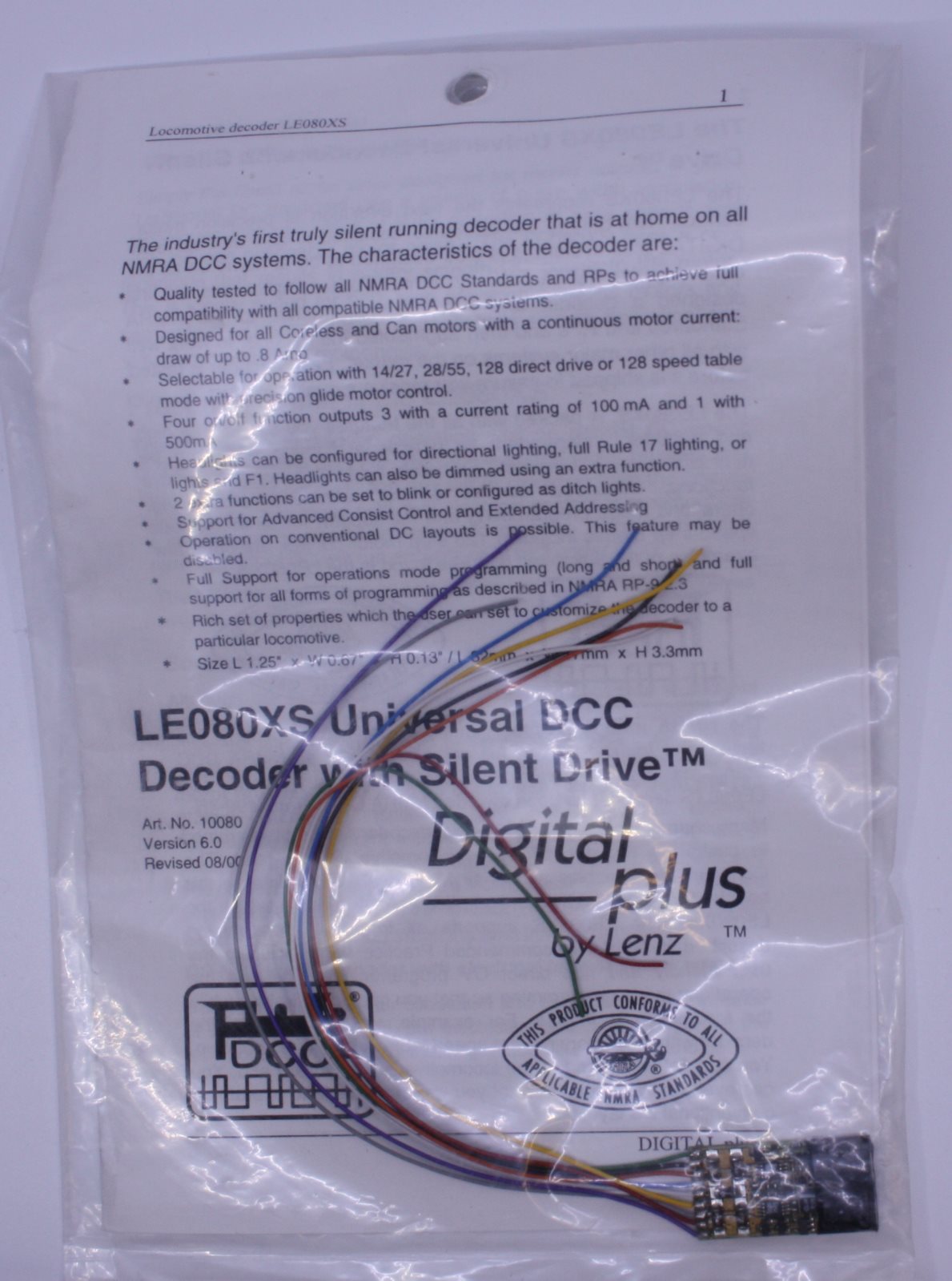 Lenz Elektronik GmbH LE080XS Locomotive Decoder v.6.0