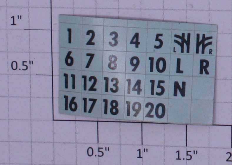 Atlas 6091-DCL O Gauge Atlas Switch Decal