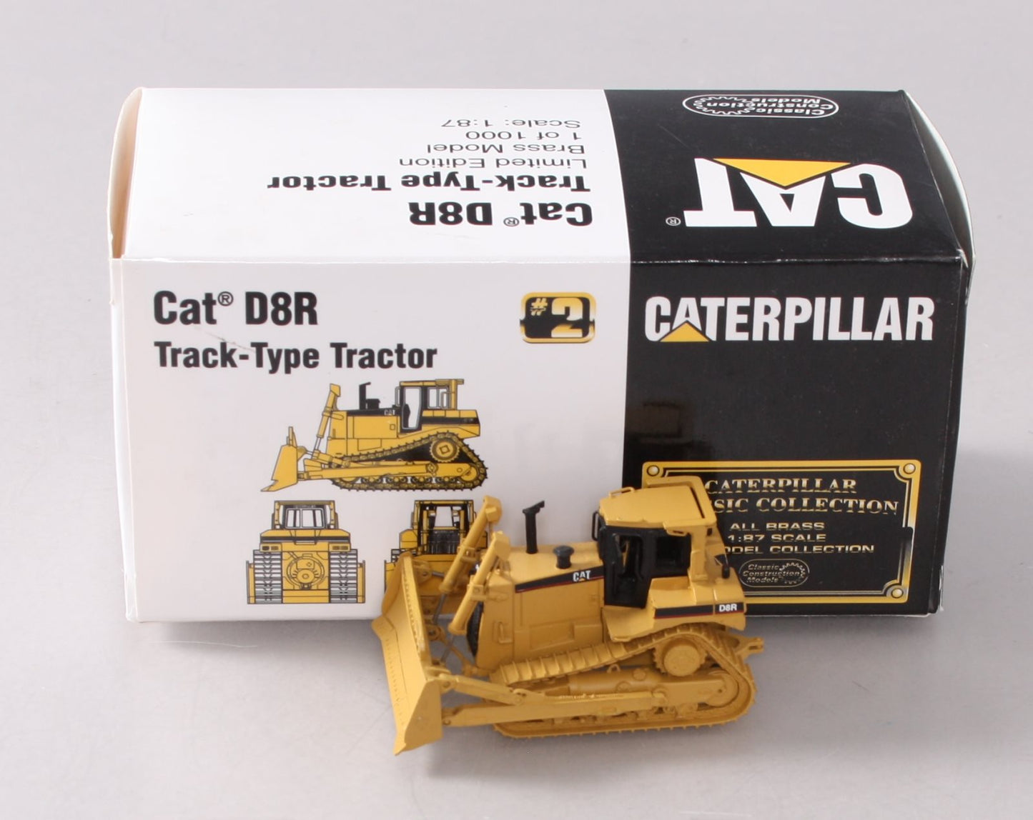 Classic Construction Models BRASS 1:87 Scale Caterpillar D8R Track-Type Tractor LN/Box