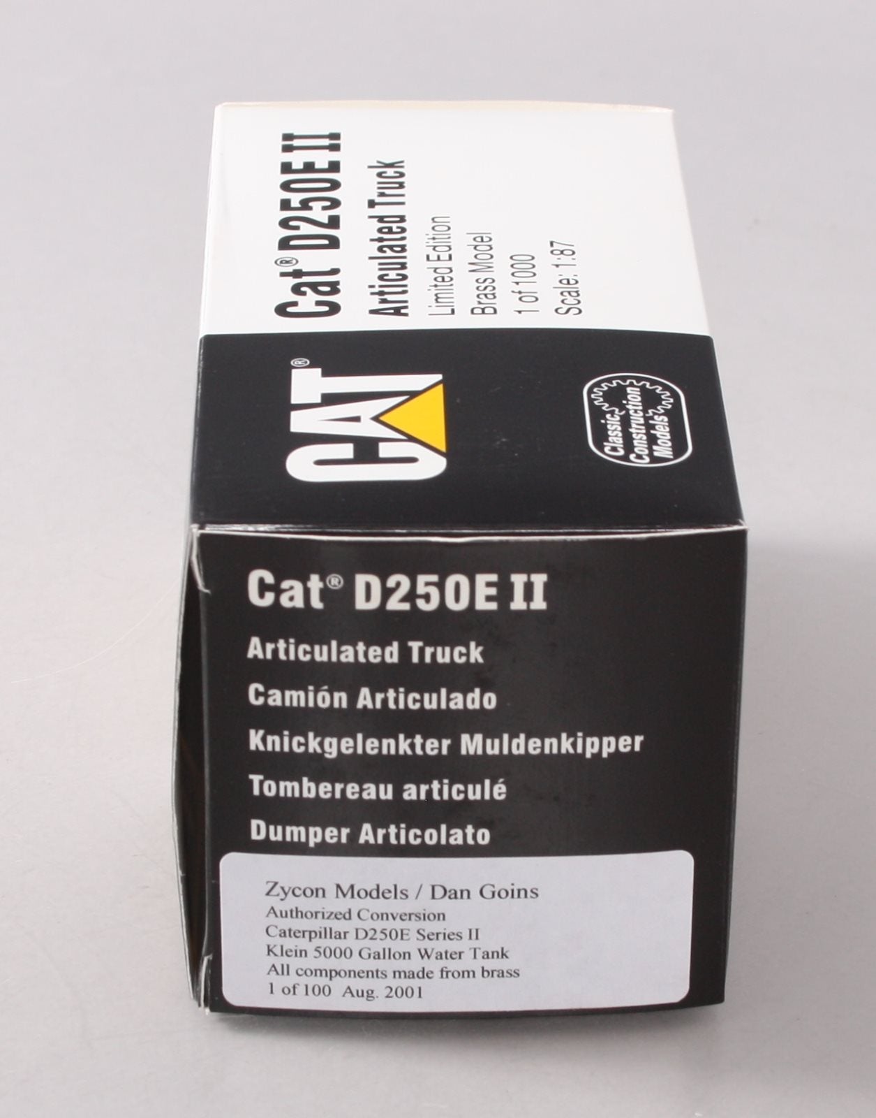 CCM BRASS 1:87 Scale Diecast CAT D250E II Articulated Truck LN/Box