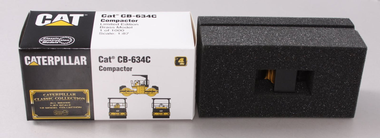 Classic Construction Models BRASS 1:87 Scale Caterpillar CB-634C Compactor LN/Box