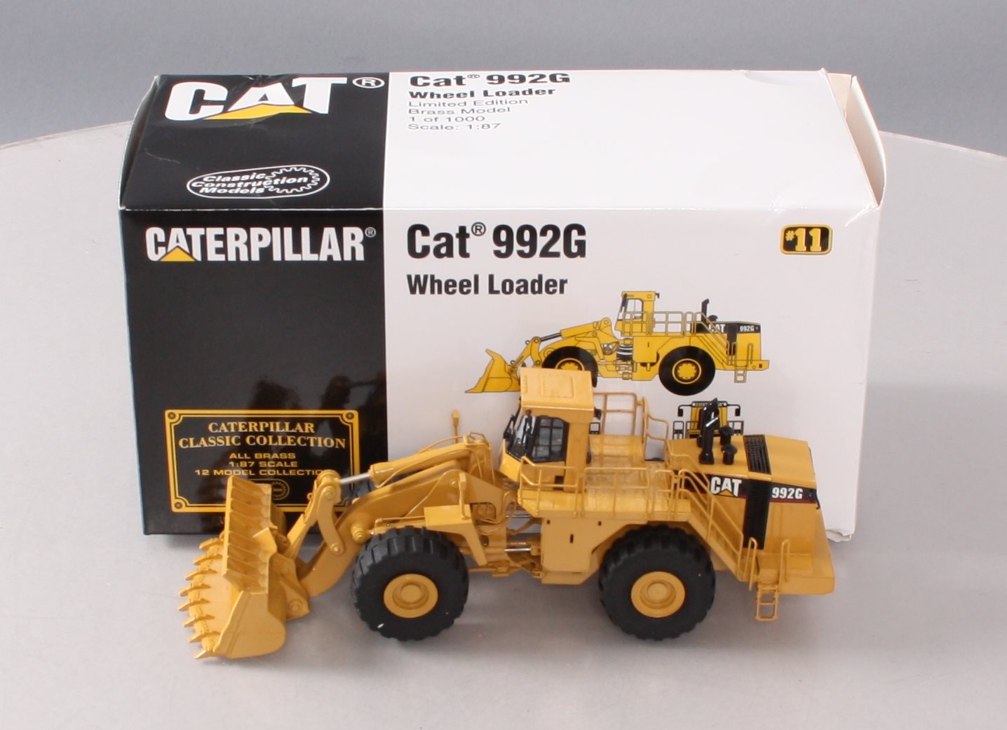 Classic Construction Models BRASS 1:87 Scale Caterpillar 992G Wheel Loader LN/Box