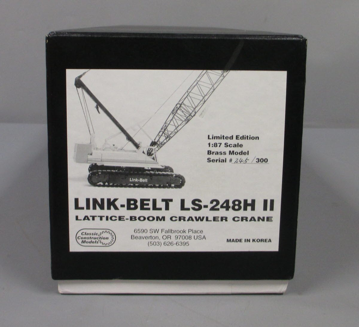 Classic Construction Models BRASS 1:87 Scale Link-Belt LS-248H II Crane LN/Box