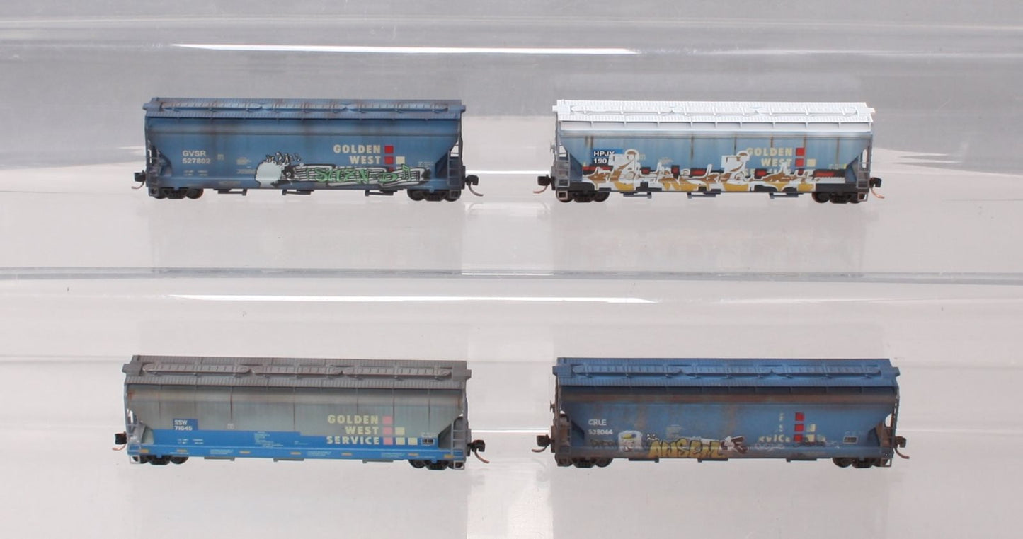 Micro-Trains 99305280 N Golden West 3 Bay Center Flow Covered Hopper (Set of 4)