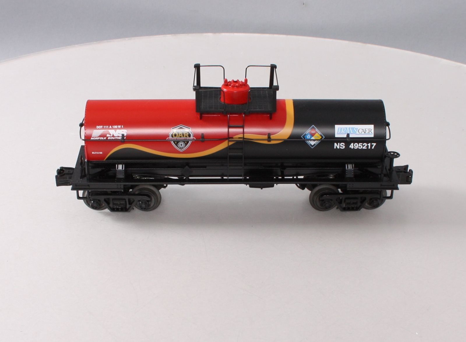 MTH 30-73521 O Norfolk Southern Smoking Tank Car - (First Responders) #495217