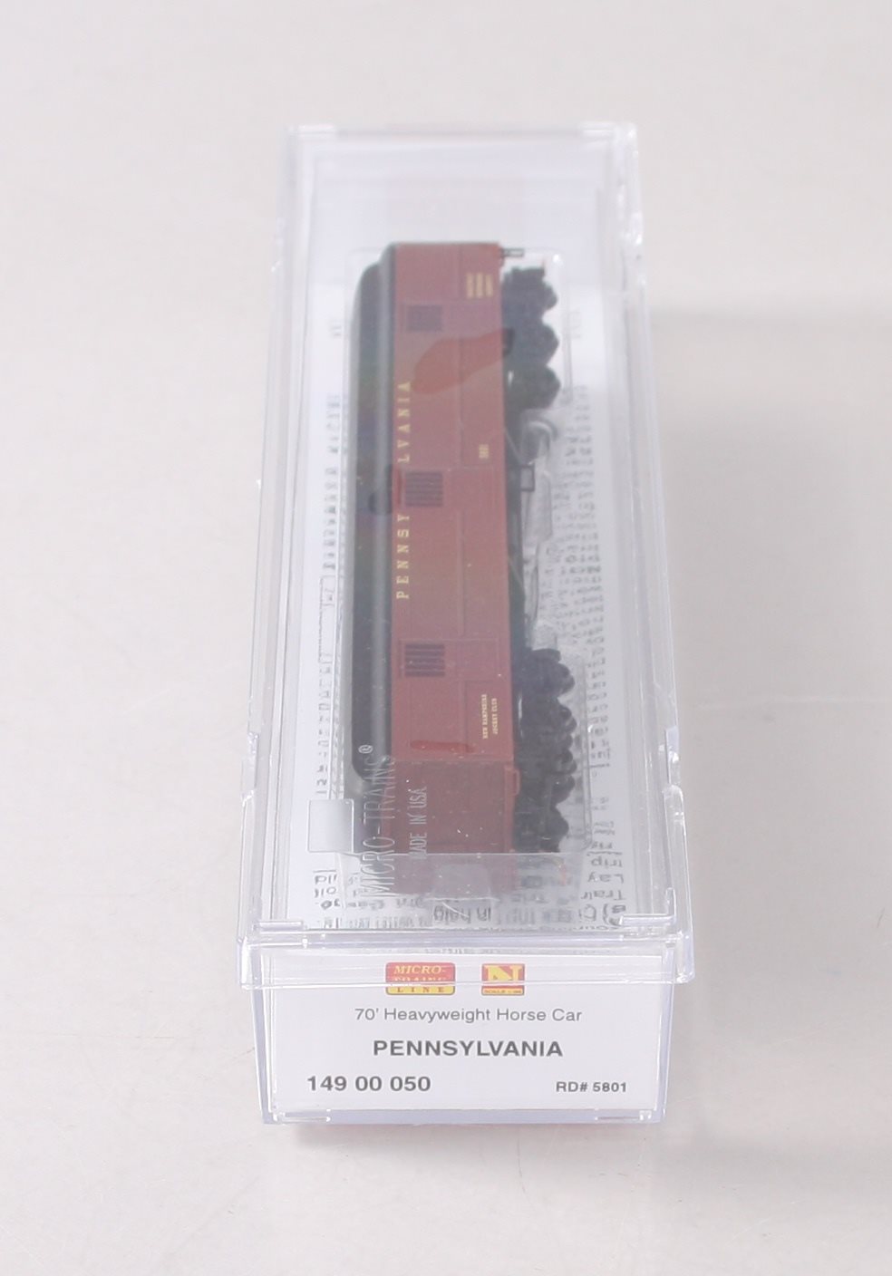 Micro-Trains 14900050 N Pennsylvania 70' Heavyweight ACF Horse Car #5801