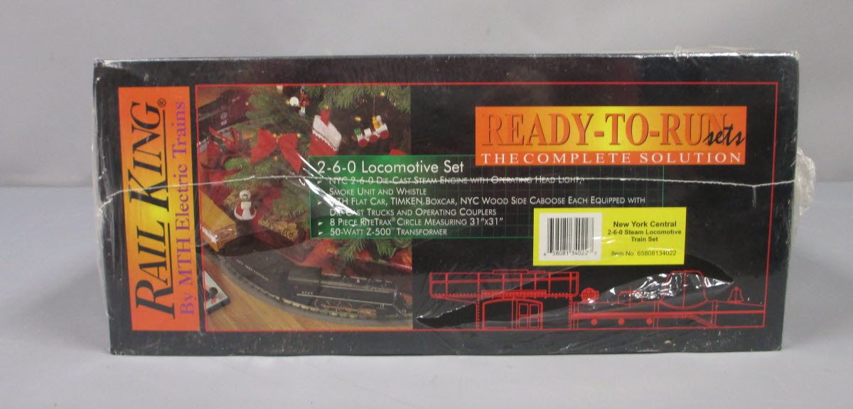 MTH 65808134022 O New York Central 2-6-0 Steam Locomotive Train Set NIB