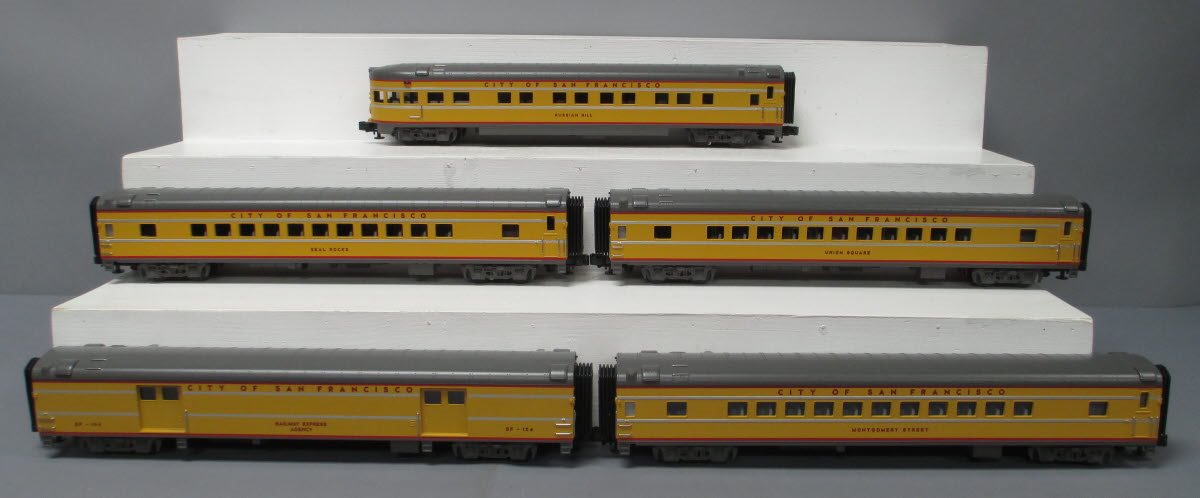 MTH 20-6566 O City of San Francisco 70' Streamlined Passenger Car Set (Set of 5) LN/Box