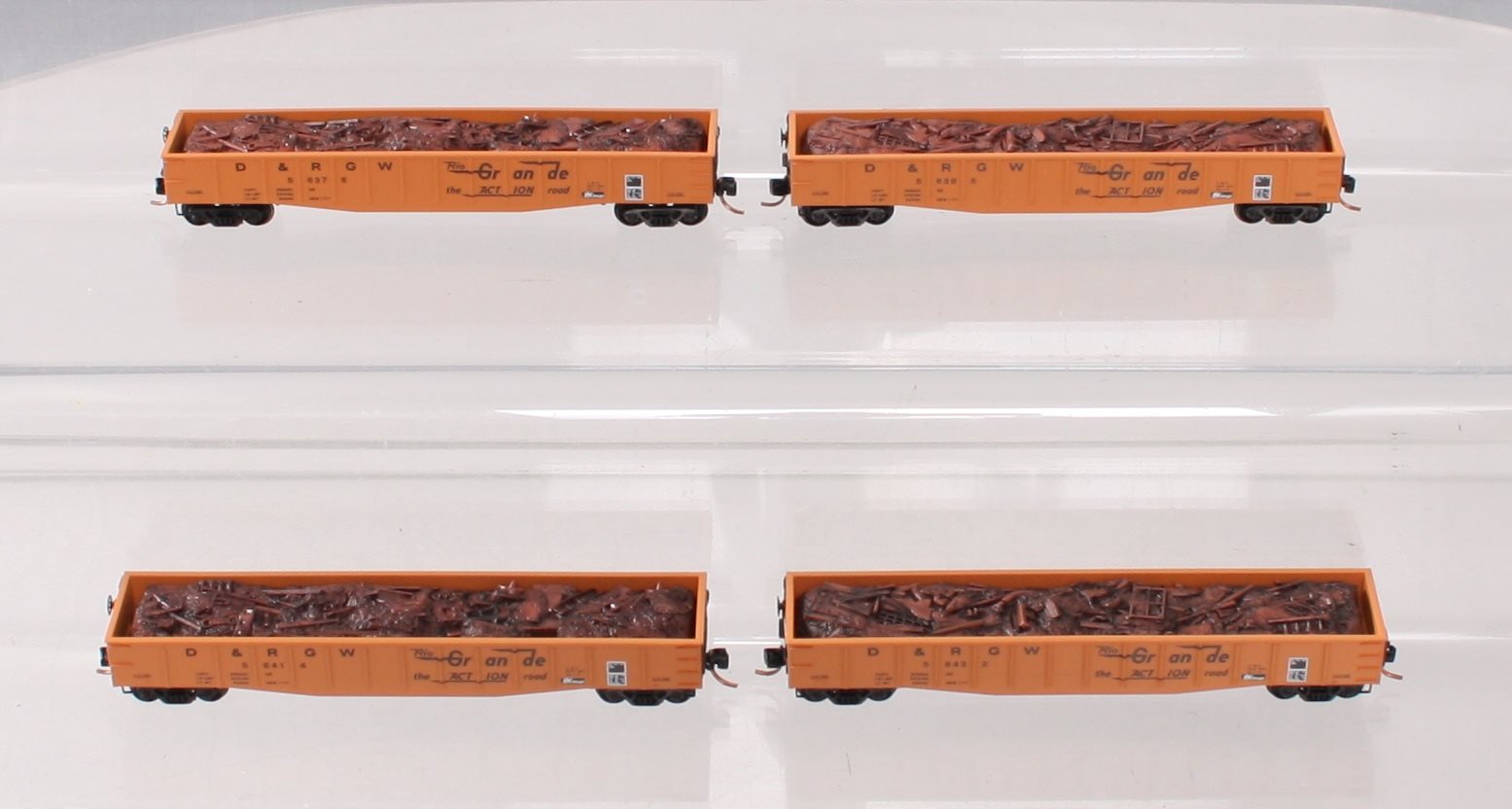 Micro-Trains 99300042 N D&RGW 50' Gondola Runner Pack (Set of 4) LN/Box