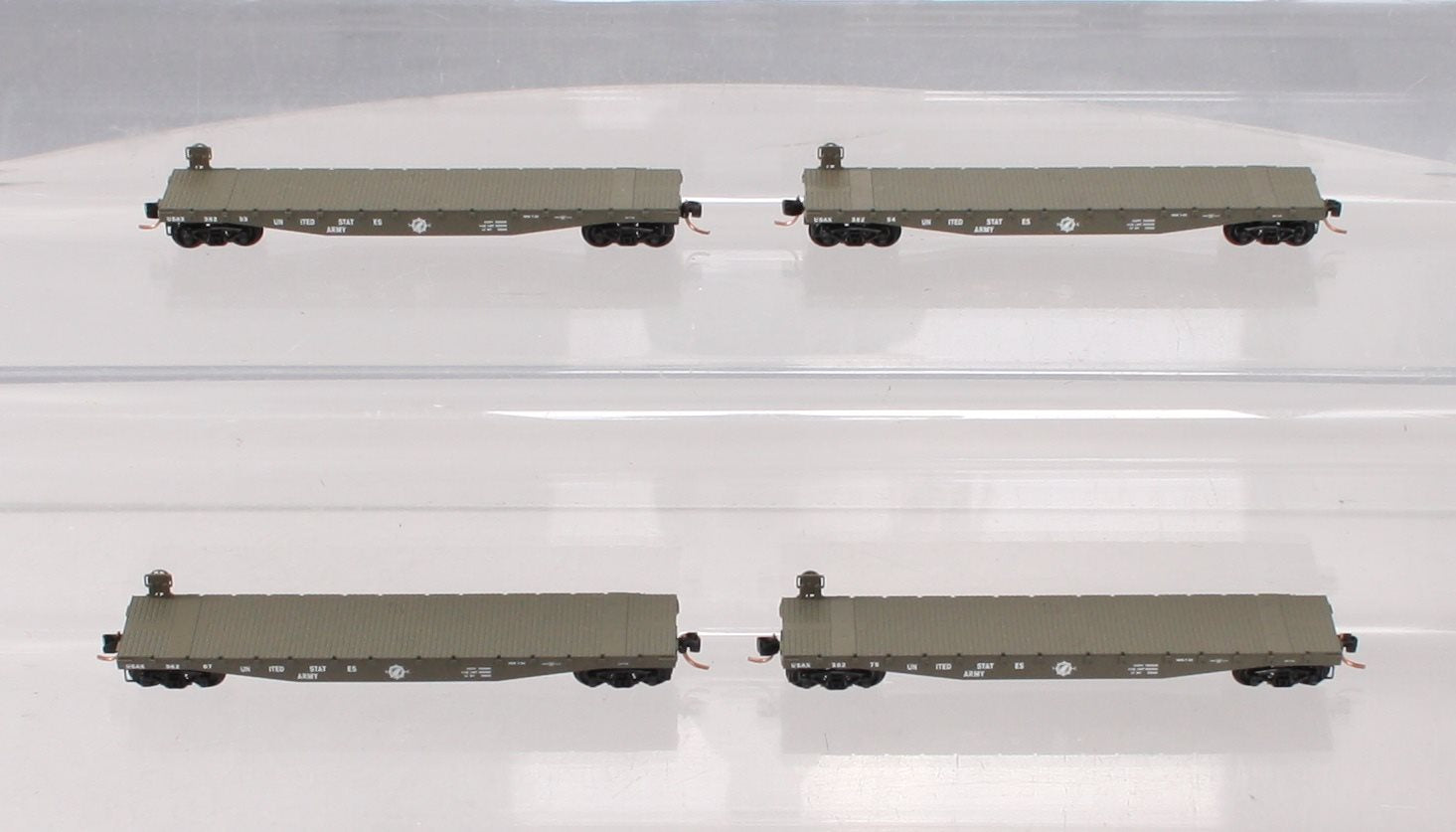 Micro-Trains 99300014 N US Army 50' Fishbelly Flatcar Runner Pack (Set of 4) LN/Box