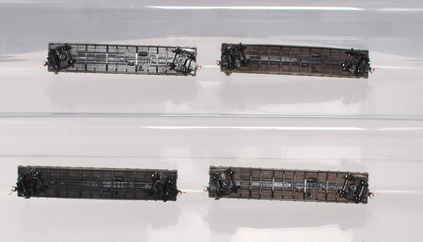 Micro-Trains 99300014 N US Army 50' Fishbelly Flatcar Runner Pack (Set of 4) LN/Box