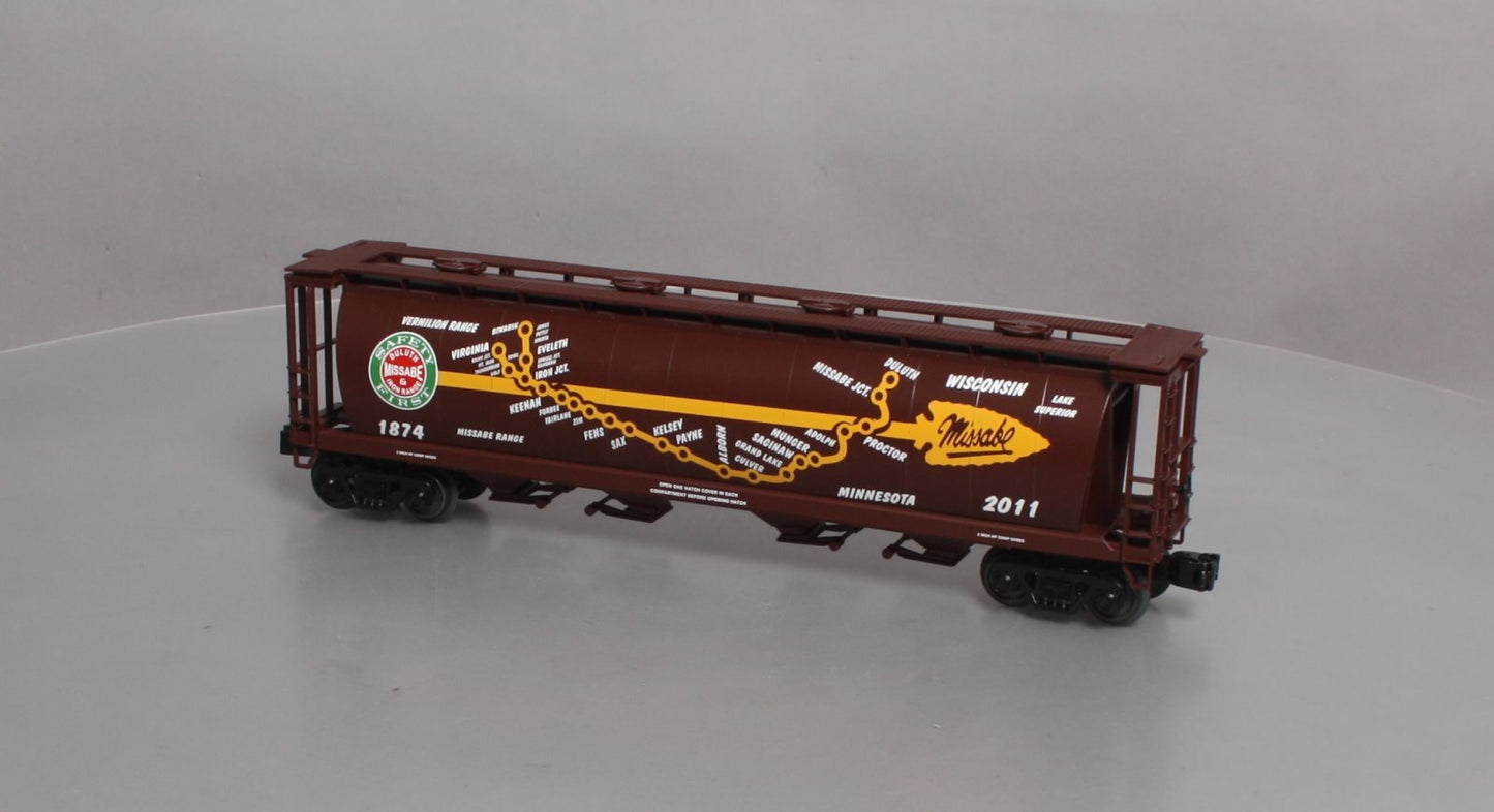MTH 30-75600 O DM&IR 4-Bay Cylindrical Hopper #1874-2011