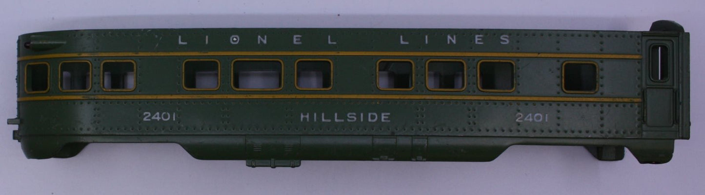 Lionel 2401-1 Postwar Hillside Observation Car Shell