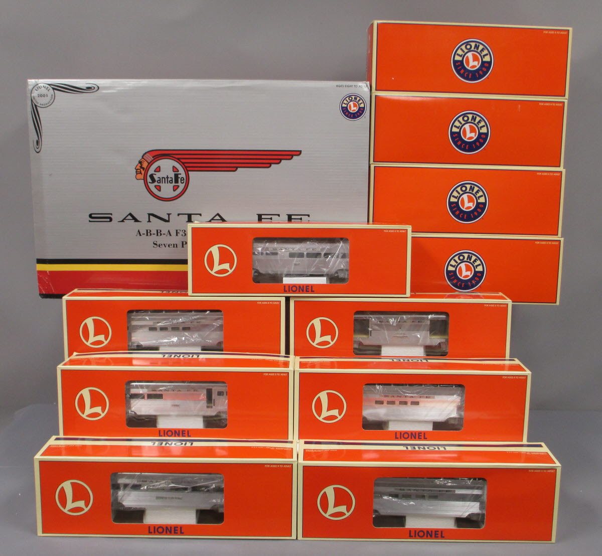 Lionel 6-21786 O Gauge Santa Fe ABBA F3 Diesel Passenger Train Set EX/Box