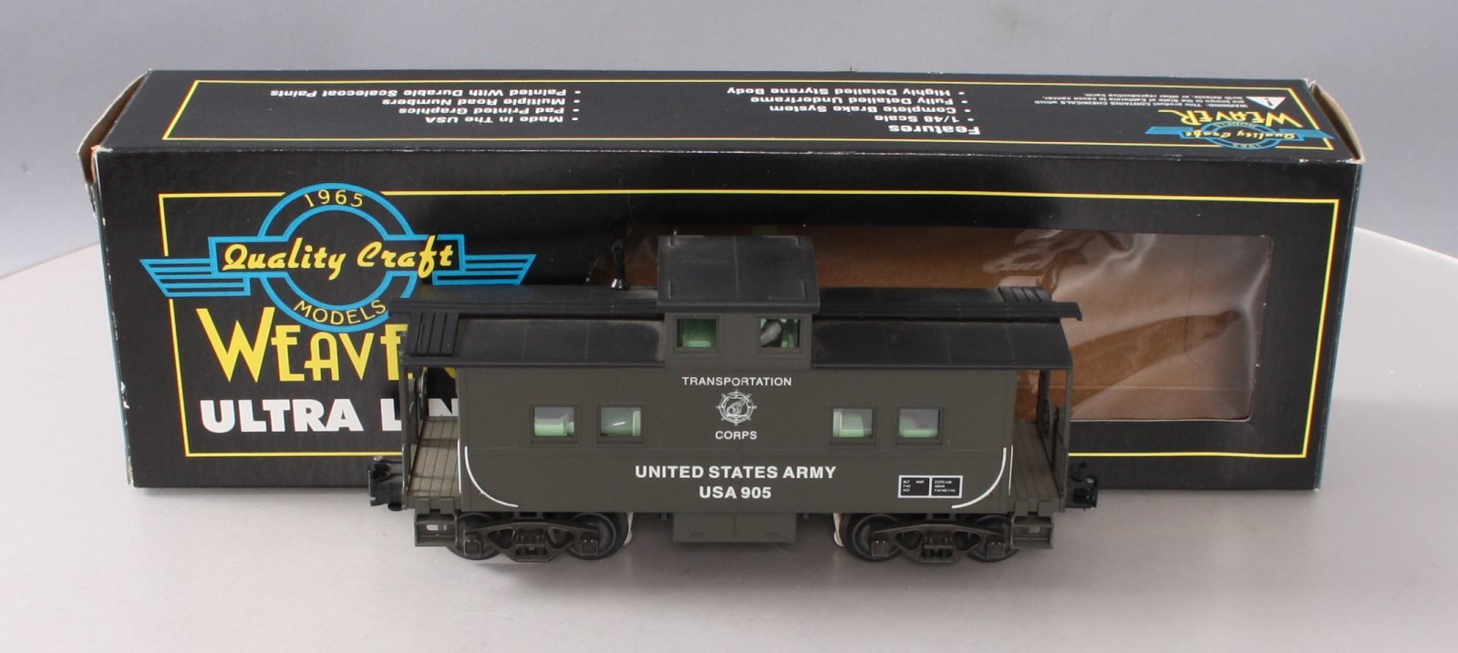 Weaver U2943LD US Army Northeastern Caboose #905 (3Rail) EX/Box
