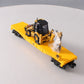 MTH 30-76349 O Gauge Caterpillar Flatcar w/ CAT432E Backhoe #2010