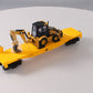 MTH 30-76349 O Gauge Caterpillar Flatcar w/ CAT432E Backhoe #2010